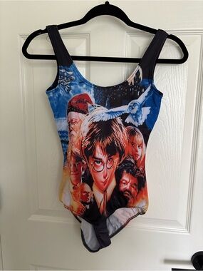 Graphic One-Piece bodysuit in Blue, Black & Orange Harry Potter sorcerers stone